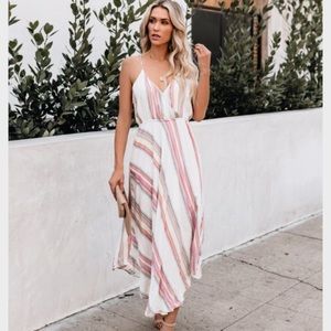 Today Was A Fairytale Shimmer Striped Dress